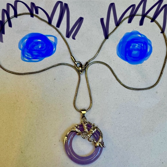 18 KGHE Year of The Dragon wrapped Genuine Lavender Jade...